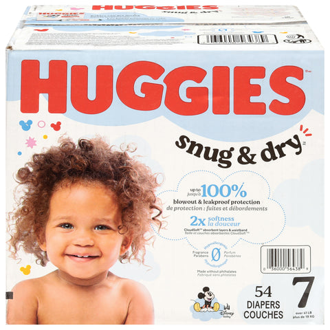 Huggies Snug & Dry Disney Baby Size 7 Diapers (41+ lbs (19+ kg)) 54 Each