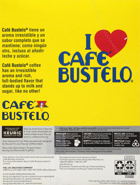 Cafe Bustelo Coffee K-Cups Dark Roast 8.88 OZ