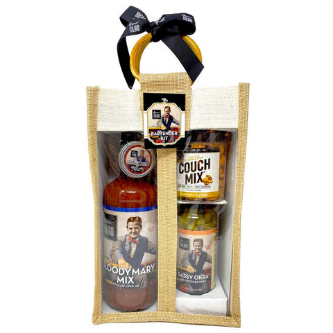 Bruce Julian Heritage Foods Bartender Kit Tote Bag with Sassy Okra - 1 CT 4 Pack