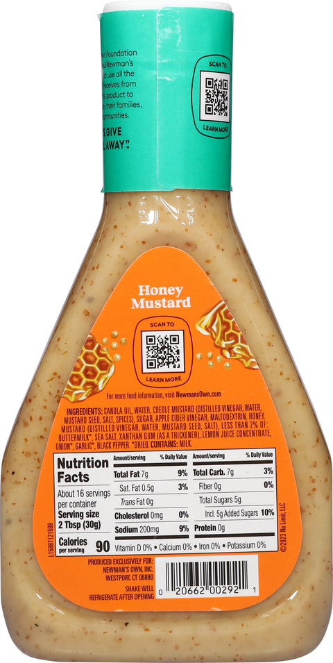 Newman's Own Dressing Honey Mustard Dressing 16 FZ