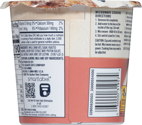 Quaker Express Cup Honey & Almond 1.76 OZ