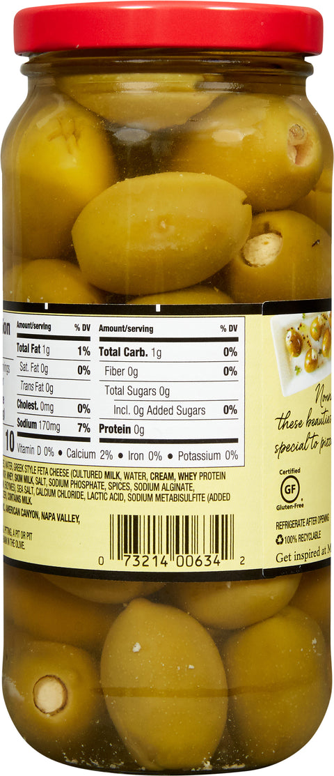 Mezzetta Feta Cheese Stuffed Olives 9.5 OZ
