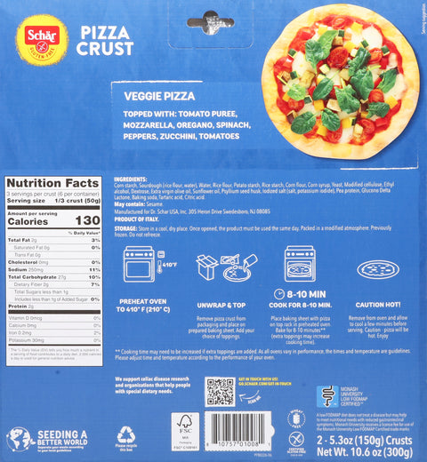 Schar Gluten-Free Pizza Crust 2 ea