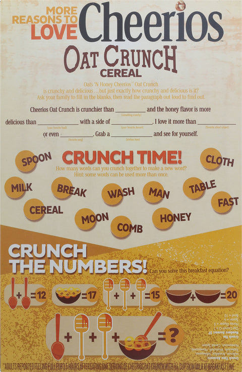 General Mills Cheerios Oats & Honey 18.2 OZ