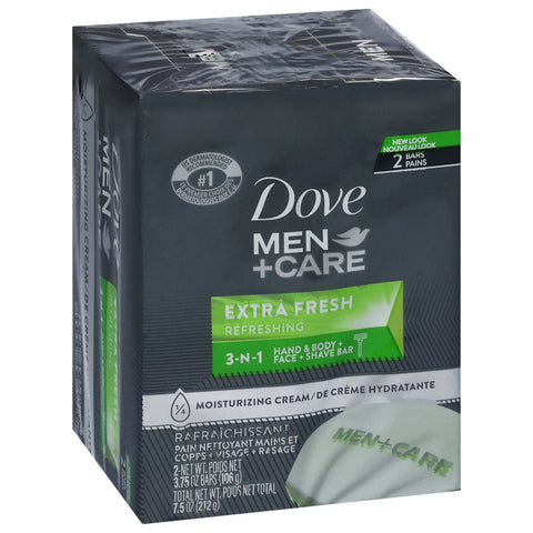 Dove Extra Fresh Body & Face Bar Soap 7.5 OZ