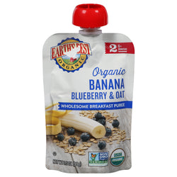 Earth's Best Organic Banana Blueberry Breakfast Puree - 3.5 OZ 12 Pack