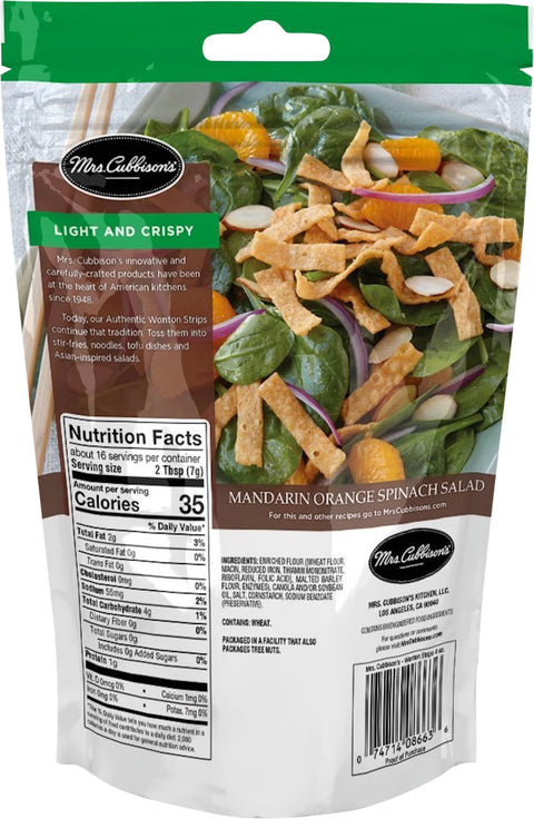 Mrs. Cubbisons Authentic Wonton Strips 4 OZ