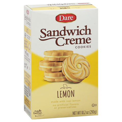 Dare Lemon Creme Filled Sandwich Cookie 10.2 OZ