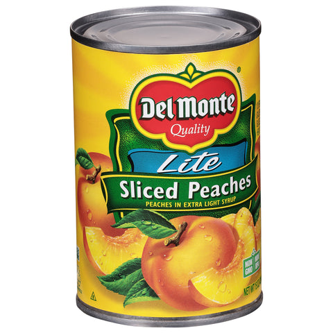 Del Monte Lite Sliced Peaches Yellow Cling 15 OZ