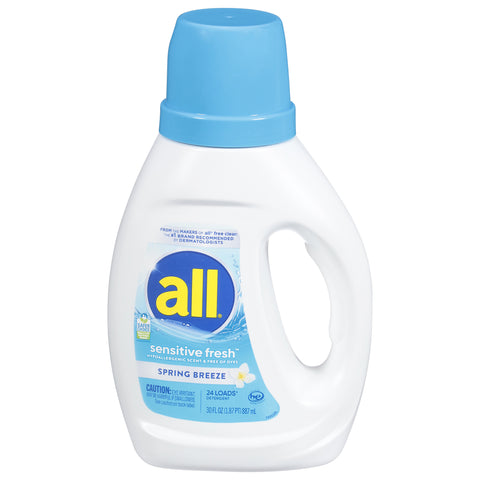 All Sensitive Fresh Spring Breeze Detergent 30 fl oz - 6 Pack