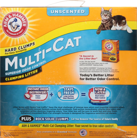Arm & Hammer Cat Litter Multi-Cat Unscented 20 LB