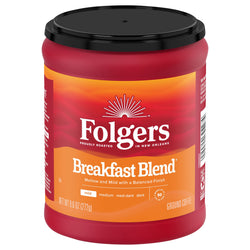 Folgers Ground Coffee Breakfast Blend - 9.6 OZ 6 Pack