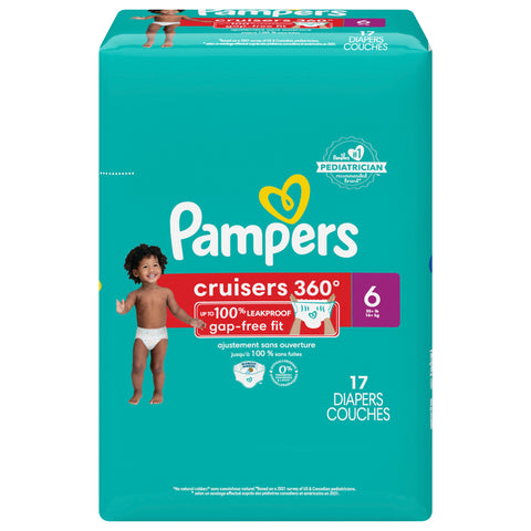 Pampers Cruisers 360 Diapers Size 6 17 Count