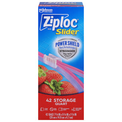 Ziploc Quart Storage Slider Bags - 42 CT 9 Pack