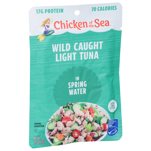 Chicken of the Sea Wild Caught Light Tuna in Spring Water 2.5 oz