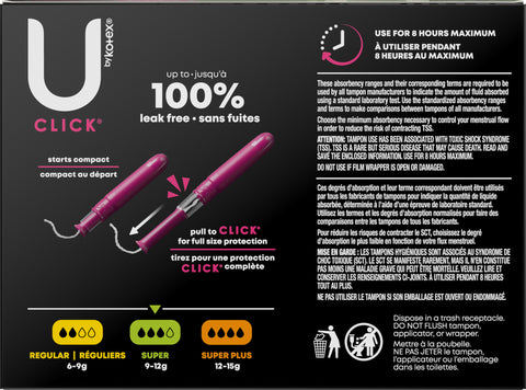 U By Kotex Super Tampons 32 CT
