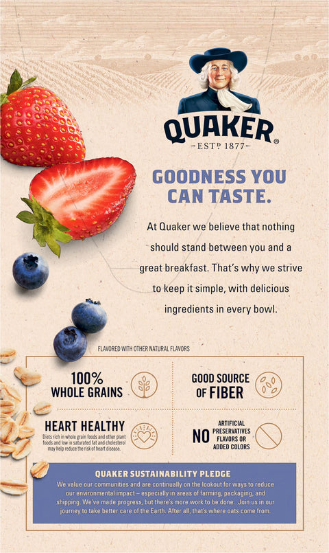 Quaker Instant Oatmeal Blueberry Strawberry 8.2 OZ