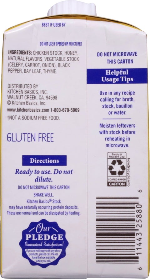 Kitchen Basics Unsalted Chicken Stock for Cooking 8.25 oz