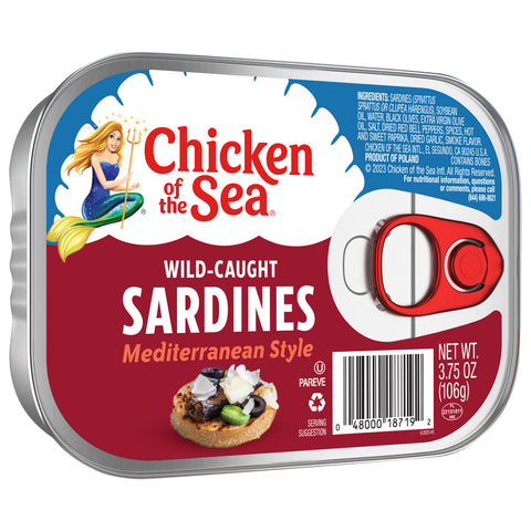 Chicken Of The Sea Sardines Mediterranean Style 3.75 OZ