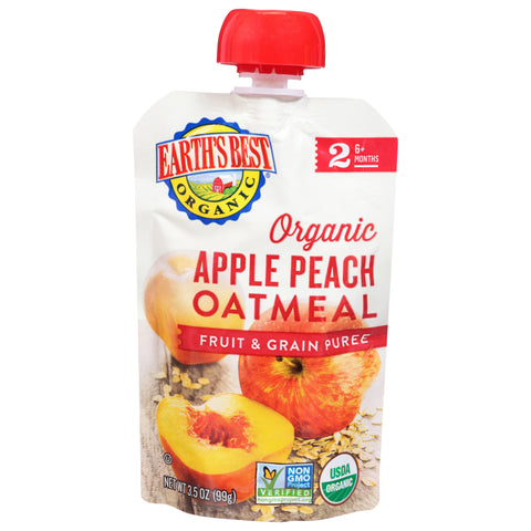 Earth's Best Organic Apple Peach Oatmeal 3.5 OZ