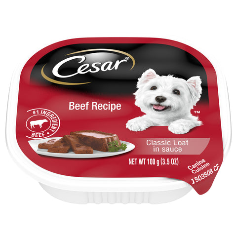 Cesar Dog Food Can Filet Beef In Sauce 3.5 OZ