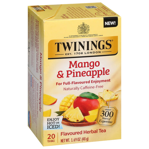 Twinings Tea Bags Mango & Pineapple Herbal Tea 20 ea