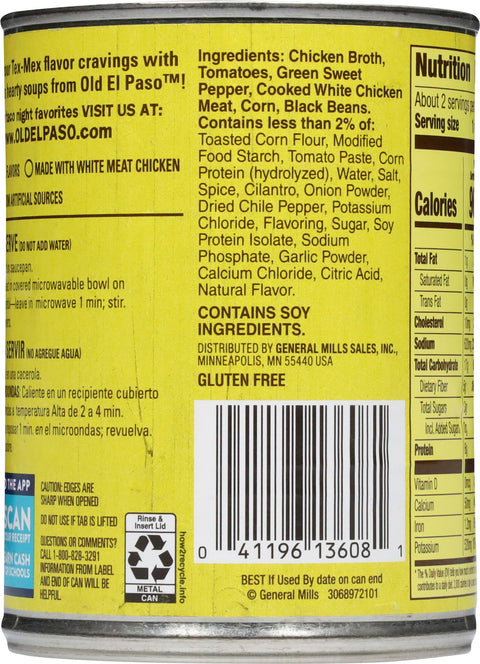 Old El Paso Mild Chicken Tortilla Soup 18.5 oz
