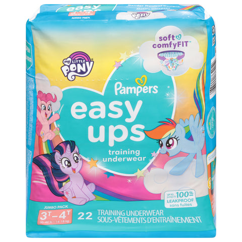 Pampers Easy Ups Training Underwear Girls Hello Kitty 3T-4T 22 CT