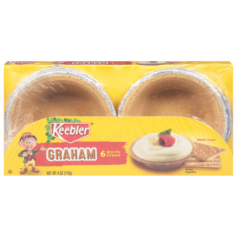 Keebler Graham Pie Crusts Mini 6 ea - 4 OZ 12 Pack