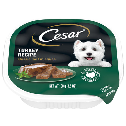 Cesar Dog Food Can Select Turkey In Meaty Juices 3.5 OZ