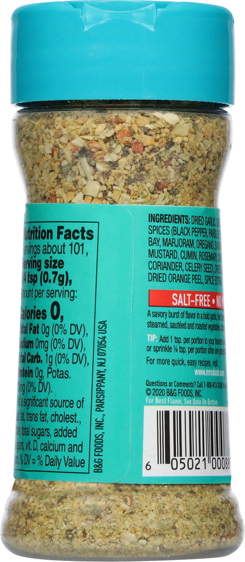 Mrs Dash Garlic & Herb Seasoning Blend 2.5 OZ