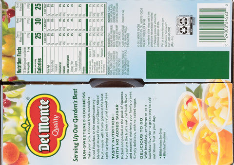 Del Monte Family Pack Fruit Cup Snacks 12 ea