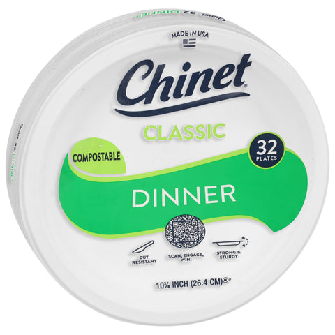 Chinet Dinner Plate 32 CT