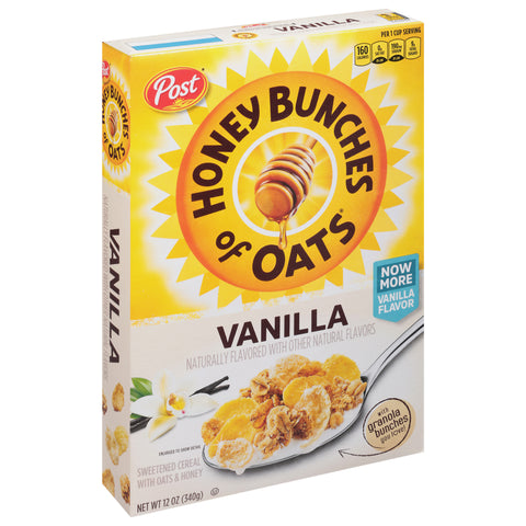 Post Honey Bunches Of Oats Vanilla Cereal  12 OZ