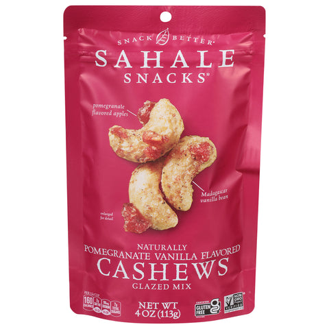 Sahale Snacks Pomegranate Vanilla Flavored Cashews 4 oz