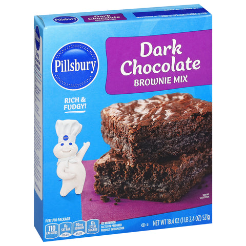 Pillsbury Dark Chocolate Brownie Mix Family Size 18.4 OZ