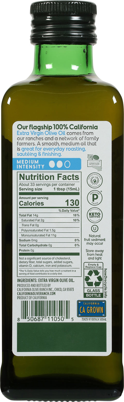 California Olive Ranch Extra Virgin Olive Oil Medium 100% California 16.9 FZ