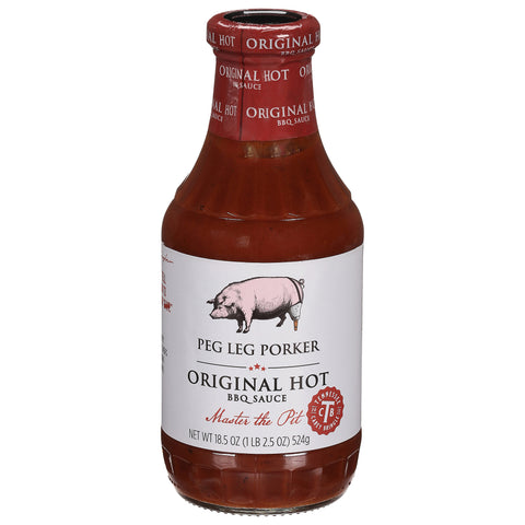 Peg Leg Porker Original Hot BBQ Sauce 18.5 oz - 6 Pack