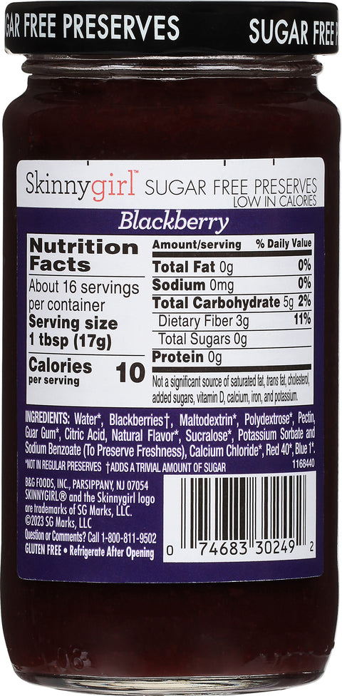 Skinny Girl Sugar Free Preserve Blackberry Mule 10 OZ