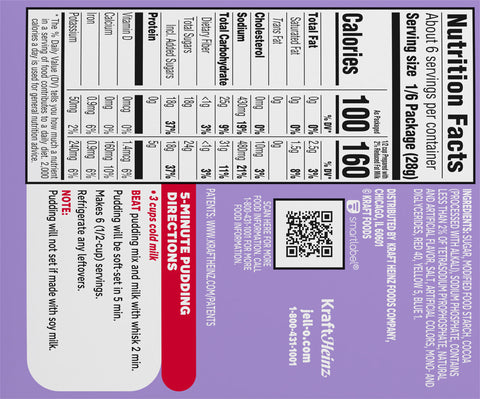 Jell-O Mix Pudding Instant Chocolate 5.9 OZ