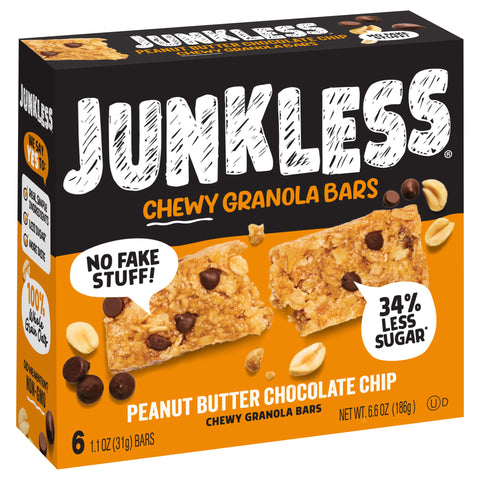 Junkless Chewy Granola Bar Peanut Butter 6.6 OZ