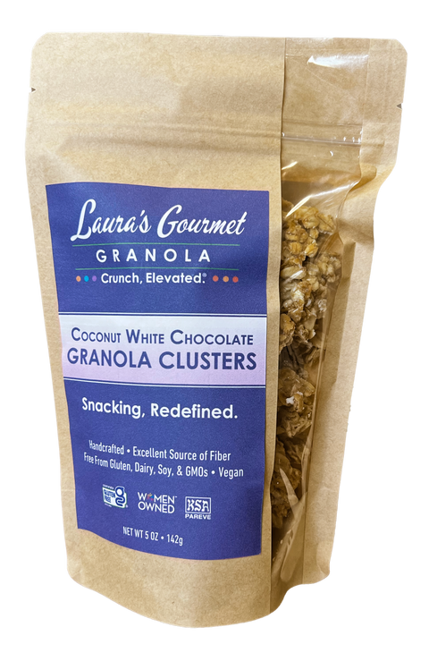 Laura's Gourmet Granola Coconut White Chocolate Granola Cluster - 5 OZ 6 Pack