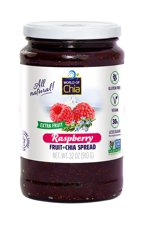 Space Enterprises, Llc (World Of Chia) Extra Fruit Raspberry Chia Fruit Spread - 30.7 OZ 12 Pack