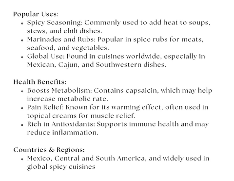 Cayenne Pepper - Glass Jar