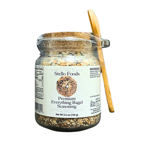 Stello Foods Spices - Everything Bagel Seasoning - Premium 5.5 oz