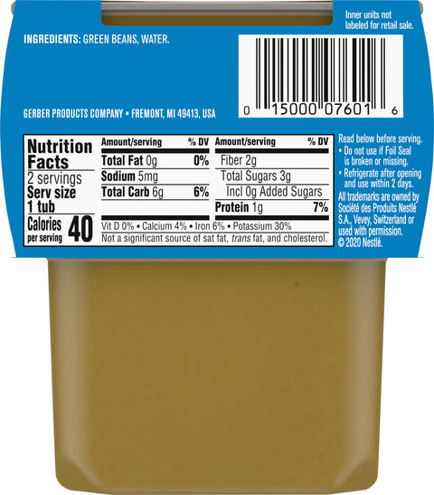 Gerber 2nd Foods Green Beans 8 OZ