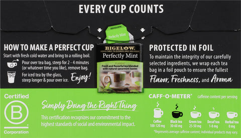 Bigelow Plantation Mint Classic Tea 20 CT