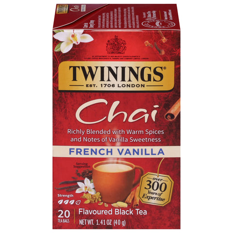 Twinings French Vanilla Chai Black Tea 20 CT