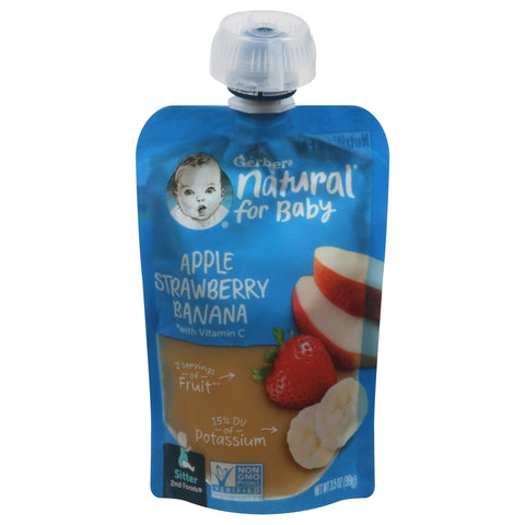 Gerber 2nd Foods Apple Strawberry Banana 3.5 OZ