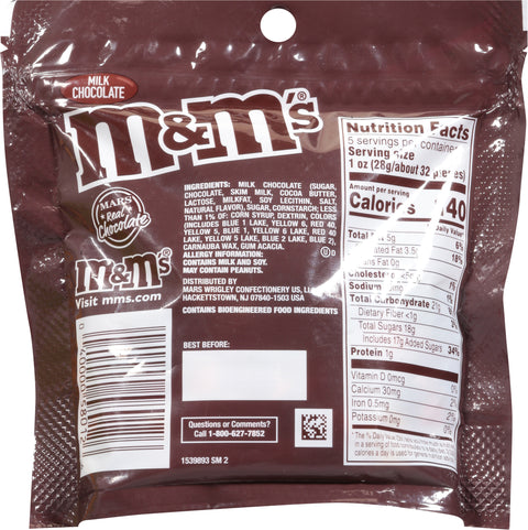 M&M's Milk Chocolate Chocolate Candies Grab n Go Size 5.0 oz